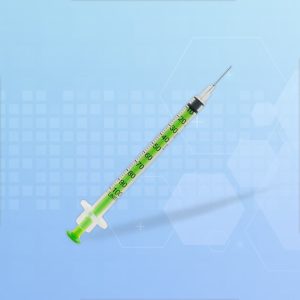 Acufine 30g x 1/2″ (0.33mm x 12mm) Ultra Low Dead Space U-100 Fixed Needle & Syringe Green
